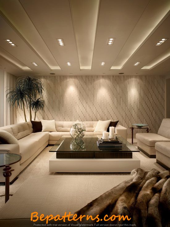 Simple peripheral false ceiling design for living room - Karnal